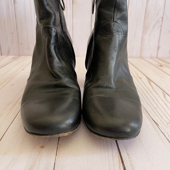 Fiorintini + Baker Black Leather Ankle Booties 37 - Picture 2 of 11